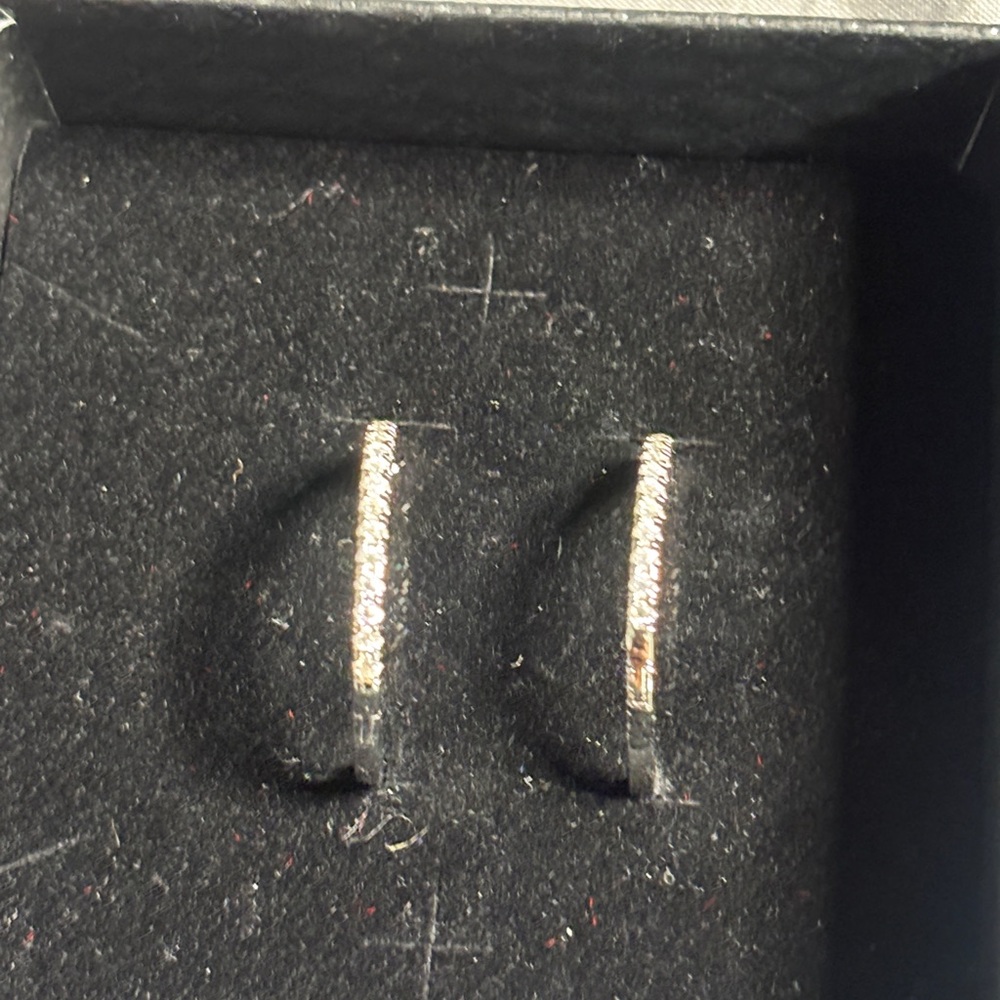 Elegant 925 Sterling Silver and moissanite 1 Ct Huggies Earrings